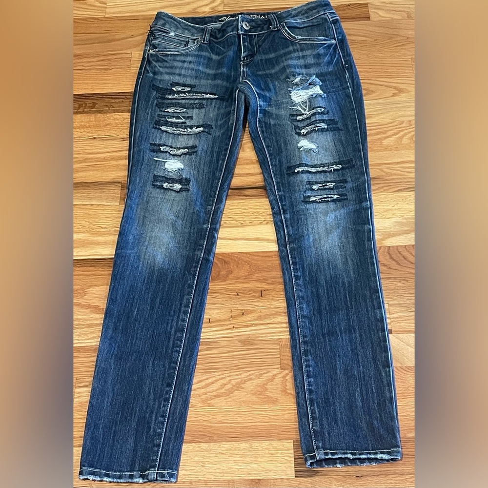 Blue Asphalt Distressed Jeans Size 7